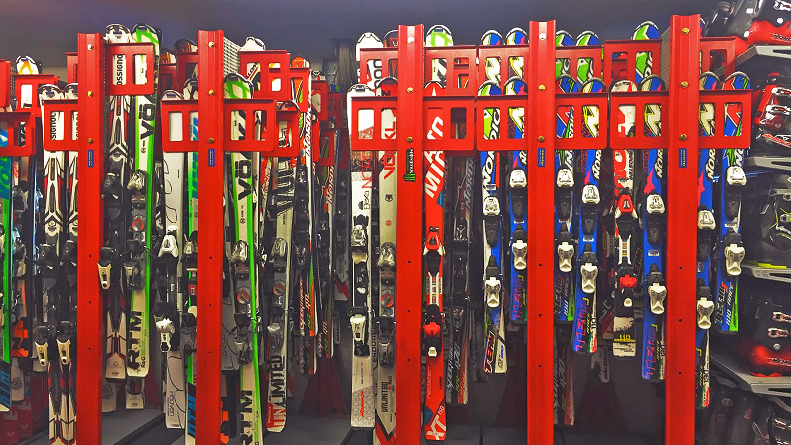Hire everything from children’s skis to the latest high-performance equipment